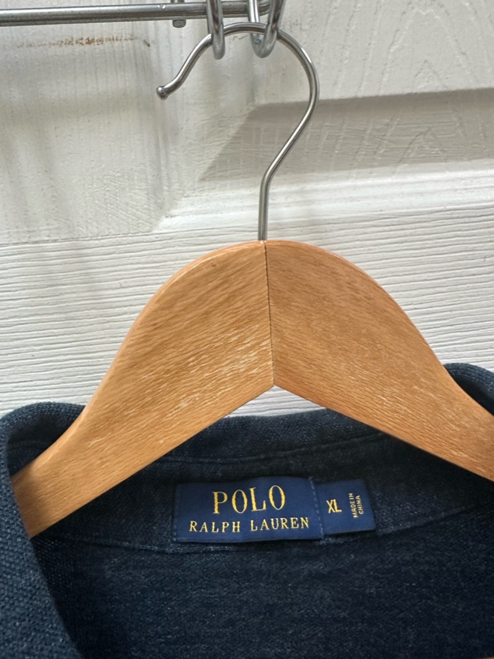 Polo Ralph Lauren navy blue Long Sleeve Polo Red logo xl - Picture 2 of 6